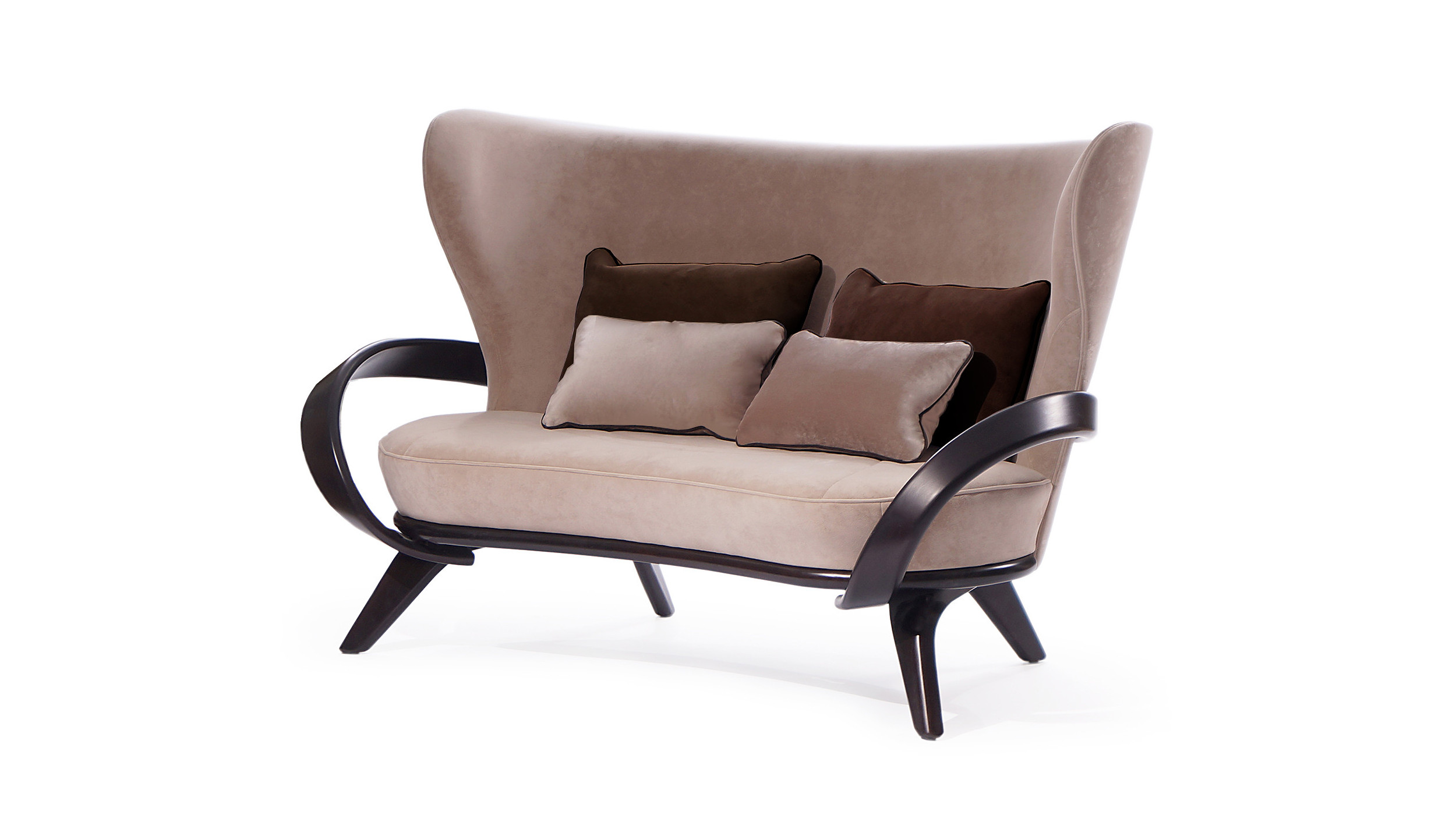 Luxurious peach sofa