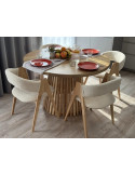 Wooden round table Patrice