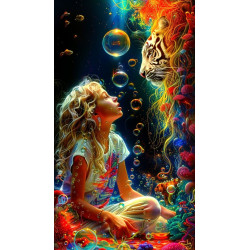 Дівчинка і білий тигр