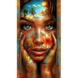 Beautiful female face