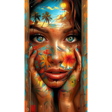 Красиве жіноче обличчя