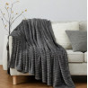 Fleece blanket in gray color
