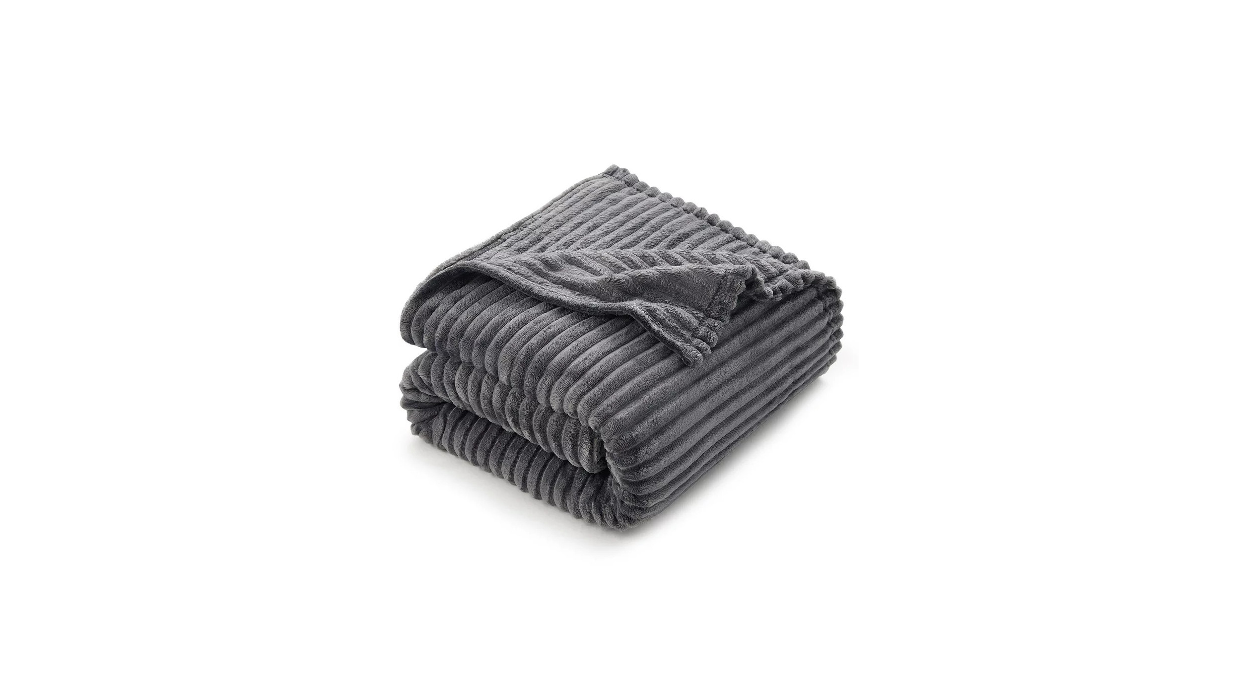Fleece blanket in gray color