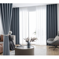 Blackout curtain, 2 pieces (dark gray)