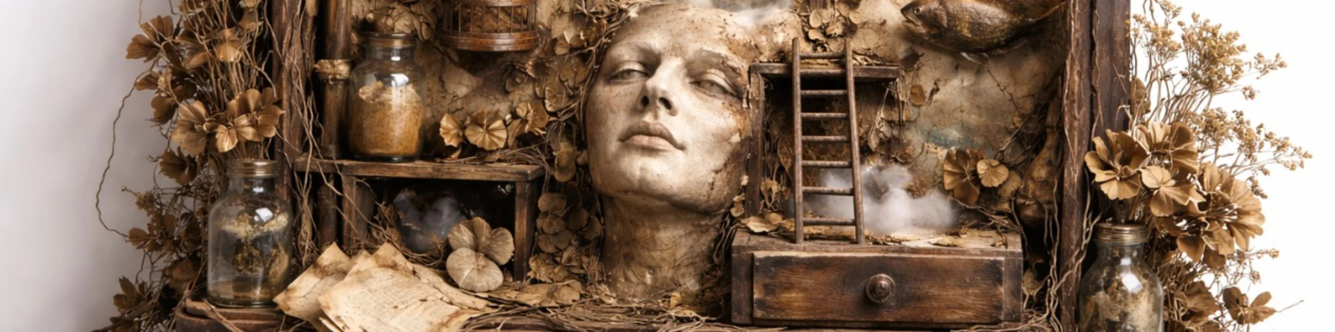 Surrealist mixed media artworks by MIRONOVA ART