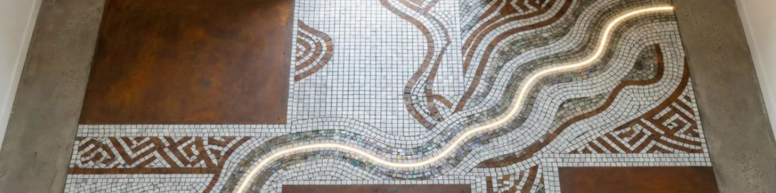 Mosaic mixed media by MIRONOVA ART for stylish interiors