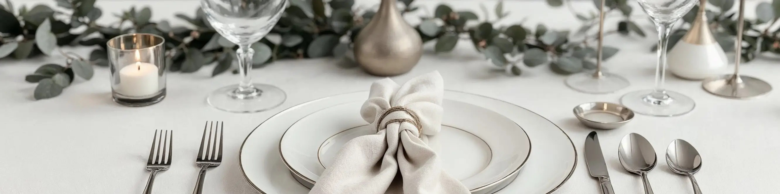 Table setting essentials at MIRONOVA ART – details for perfect tables.